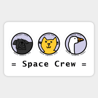 Space Crew 2420 Portrait of three Astronaut Animals Magnet